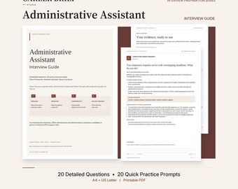 Administrative Assistant Interview Guide PDF with Office Scenarios and Answer Frameworks