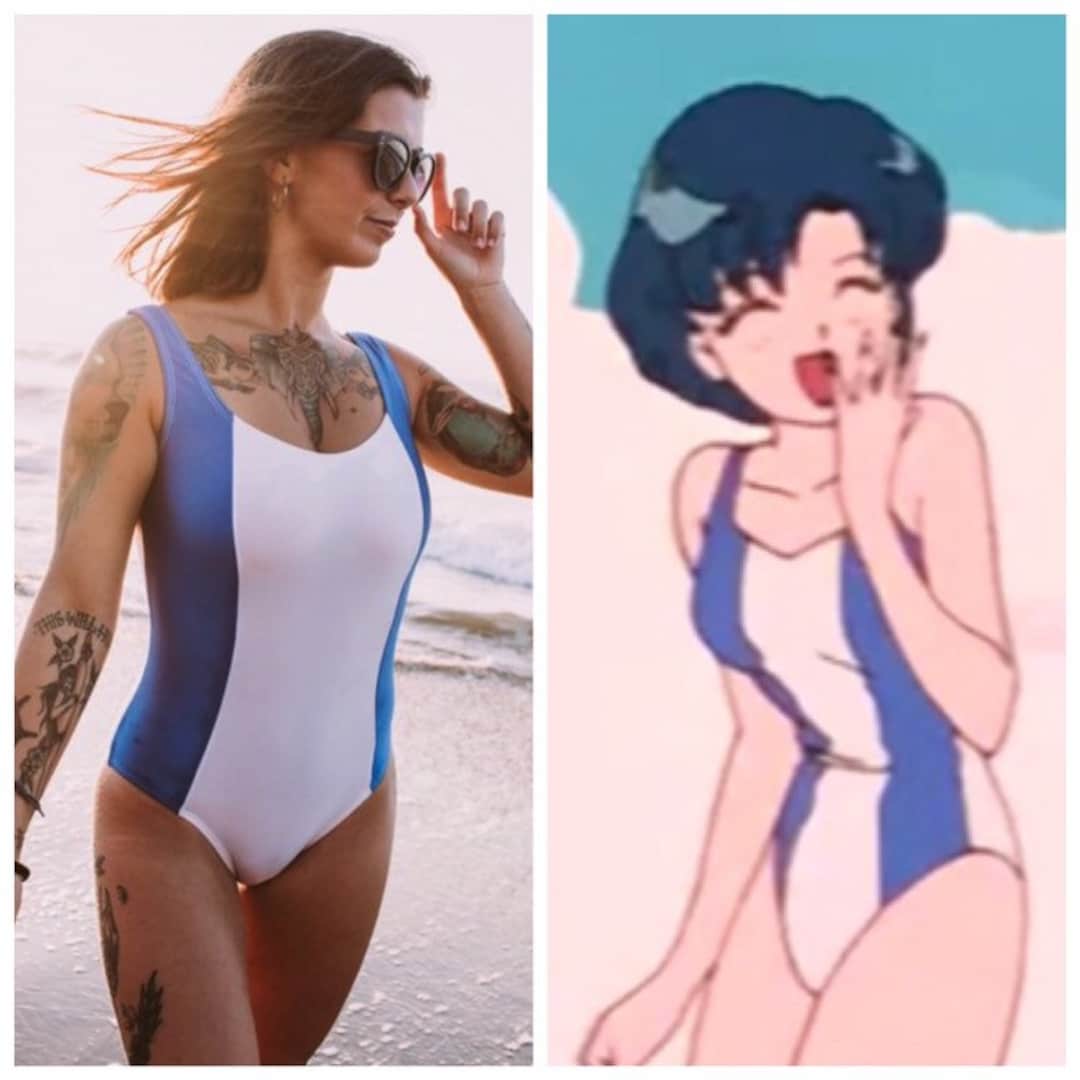 Ami Mizuno Maillot de bain Maillot de bain Maillot de bain Sailor Mercury Sailor Moon Etsy France