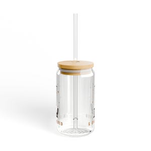 Iced Coffee Lover Gift, Iced and Unbothered Glass Cup with Lid and Straw, 16oz Can Glass, Aesthetic Iced Latte Cup for Her image 5