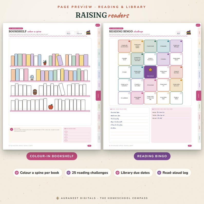 Homeschool Planner Printable Digital Undated, Lesson Plan Binder for ...
