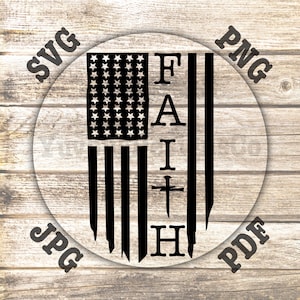 Bandera de fe SVG, PNG, JPG, PDFDescarga digital para usar con Cricut y Silhouette