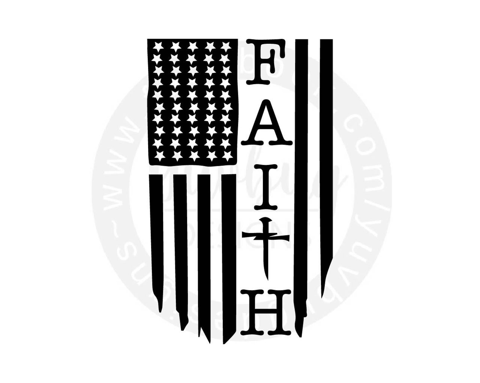 Faith Flag SVG PNG JPG PDFDigital Download for use with Etsy España