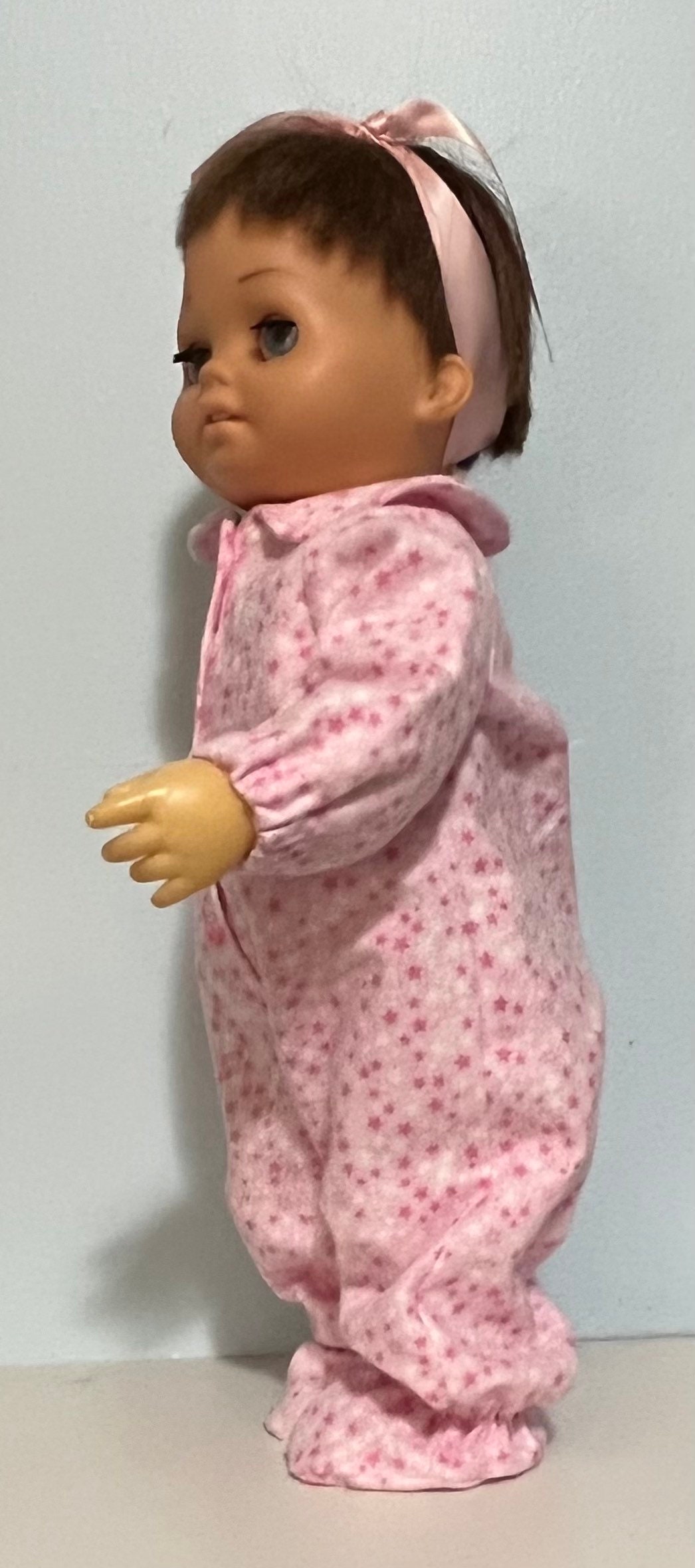 Pink Stars Flannel Feetsie Pajamas for Tiny Chatty Baby Etsy