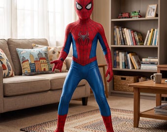 Traje nuevo de Spider-Man 4 para niños / Traje de superhéroe oscuro / Mono de cosplay de Halloween / Traje de cuerpo completo para niños y niñas / Regalo para disfrazarse