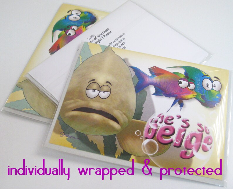 Cartoon Funny Fish Thinking Of You Card image 5