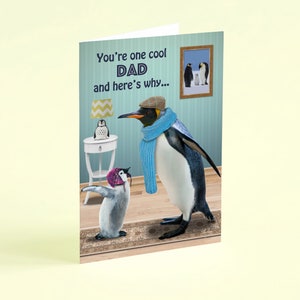 Lustige Pinguine arktischen Karte für Papa