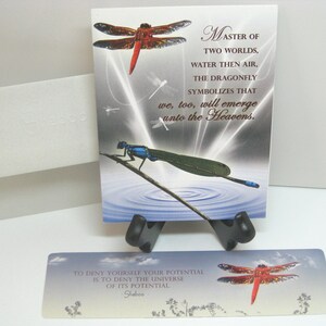 Ensemble-cadeau, carte inspiration libellule & marque-page