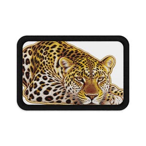 Leopard Embroidered Patch | Tactical Patch, Velcro Backing
