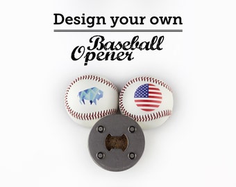 The BaseballOpener - CUSTOM - A Bottle Opener made from a REAL Baseball