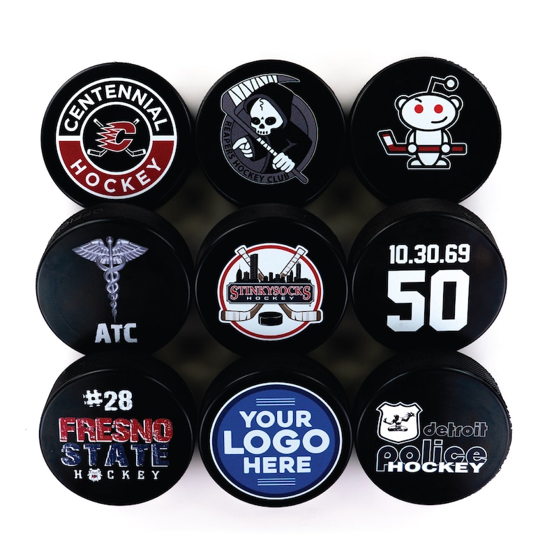 Custom Hockey Puck Photo or Logo Printing for Player Team Etsy