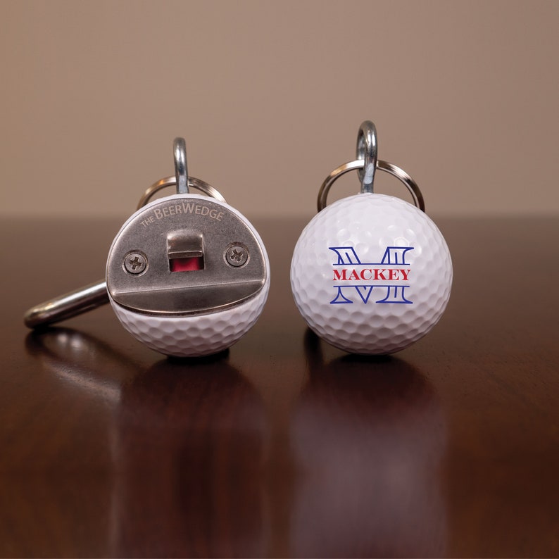 Last Name Initial Design Bottle Opener made from a REAL Golf image 1