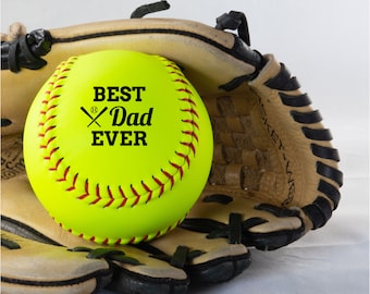 Softball Cadeau papa, Cadeau fête des pères, Softball fête des pères, Softball imprimé personnalisé, Cadeau pour papa, Cadeau fête des pères, Cadeau nouveau papa, Cadeau mari