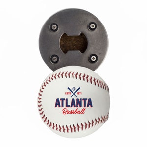 Atlanta | Bottle Opener made from a Real Baseball | Atlanta Baseball | BaseballOpener Gift