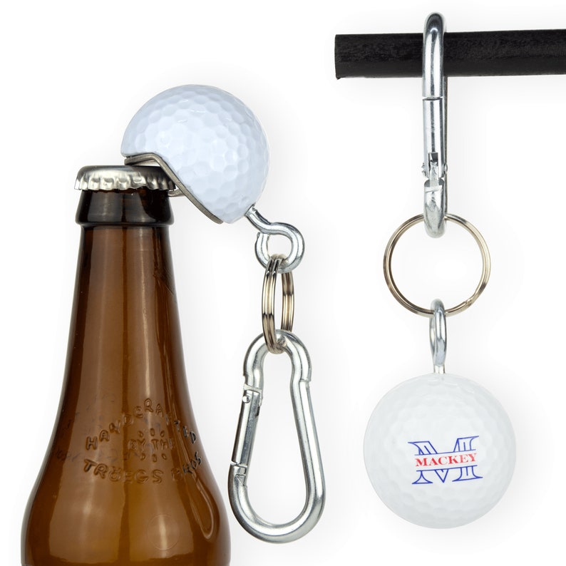Last Name Initial Design Bottle Opener made from a REAL Golf Ball Personal Monogram image 6