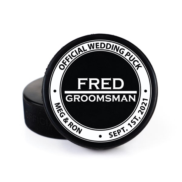 Custom Hockey Puck, Personalized Groomsmen Proposal, Best Man Proposal, Custom Groomsmen Gift, Engraved Hockey, Personalized Hockey