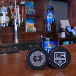 Los Angeles Kings | Bottle Opener made from a Real Hockey Puck | Kings | LA Kings