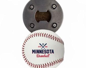 Minnesota / Abridor de botellas hecho de un Real Baseball / Minnesota Baseball / Twin Cities