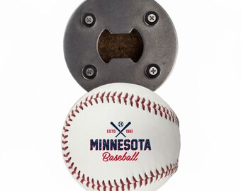 Minnesota | Bottle Opener made from a Real Baseball | Minnesota Baseball | Twin Cities