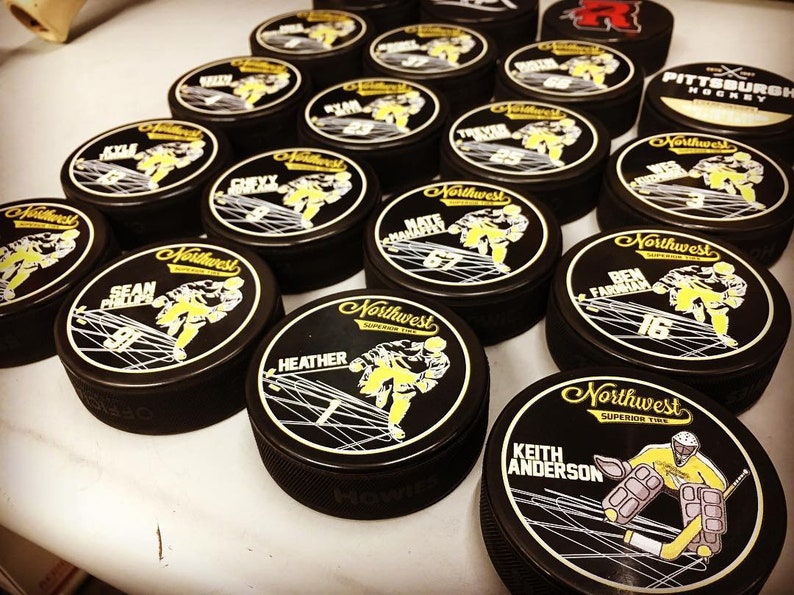 Hockey Gifts, Hockey Mom, Custom Hockey Puck, Hockey Dad, Custom Hockey Puck, Custom Hockey Dad, Fathers Day Gift, Hockey Puck Coach Gifts image 3