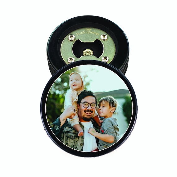 Fathers Day Hockey Gift, Hockey Dad Gift, Father's Day Hockey, Puck Bottle Opener, Gift From Son, Father Gift From Daughter, Birthday Gift