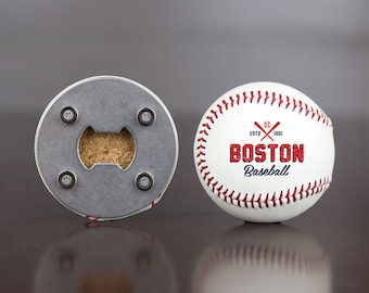 Boston / Bottle Opener realizzato con un Real Baseball / Boston Baseball / Boston BaseballOpener / Regali per lui