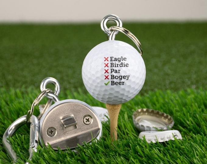 Golf Bottle Opener Sport Gifts for Him Golf Ball Bottle Etsy