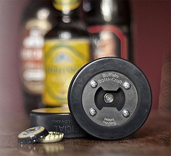 The PuckOpener - Hockey Puck Bottle Opener - Blank - Buffalo BottleCraft