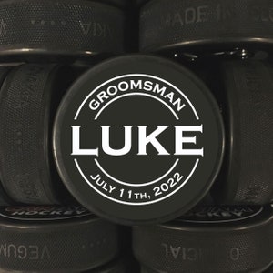 Bridesman Gift, Custom Hockey Puck, Best Man Gift, Groomsmen Proposal, Groomsmen Gifts, Hockey Puck, Groomsmen Hockey Puck
