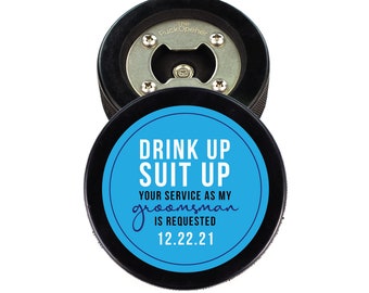 Hockey Puck Bottle Opener, Hockey Wedding, Hockey Gifts, Custom Hockey Bottle Opener, Groomsmen Gift Hockey, Gifts For Me, Groomsmen Hockey