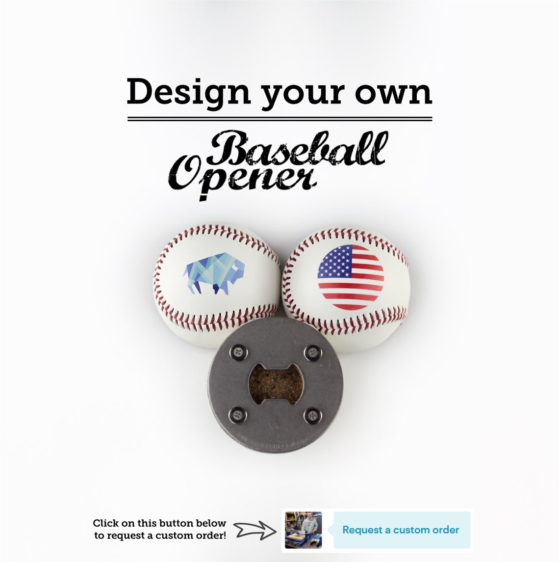 Arizona Bottle Opener Made From a Real Baseball the Etsy