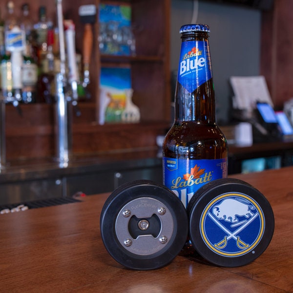 Buffalo Sabres | Bottle Opener made from a Real Hockey Puck | Sabres | Sabres Hockey