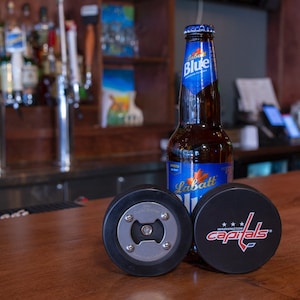 Washington Capitals | Bottle Opener made from a Real Hockey Puck | Capitals | Capitals Hockey