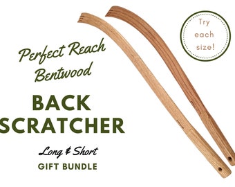 Bentwood Back Scratcher Gift Bundle, Short & Long Back Scratchers