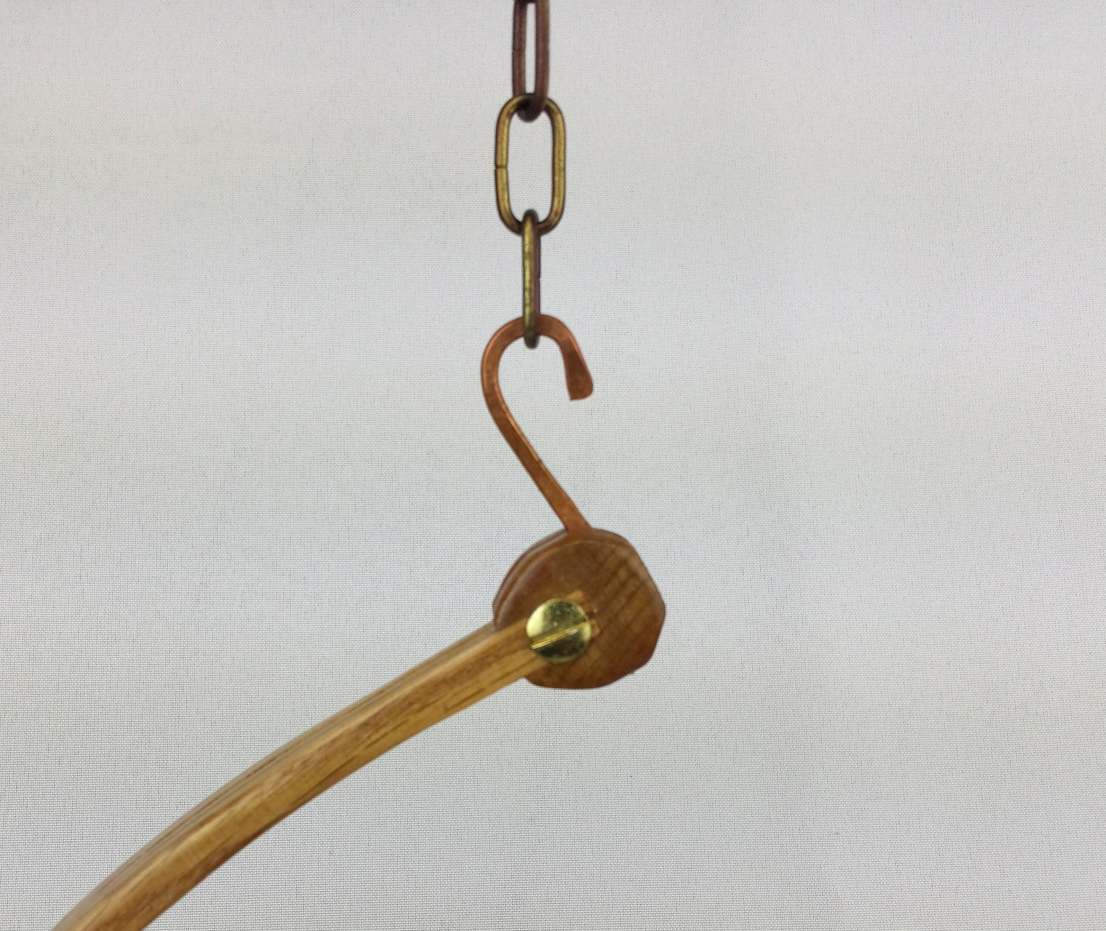 Adjustable Wooden and Copper Plant Hanger Bentwood Indoor Etsy