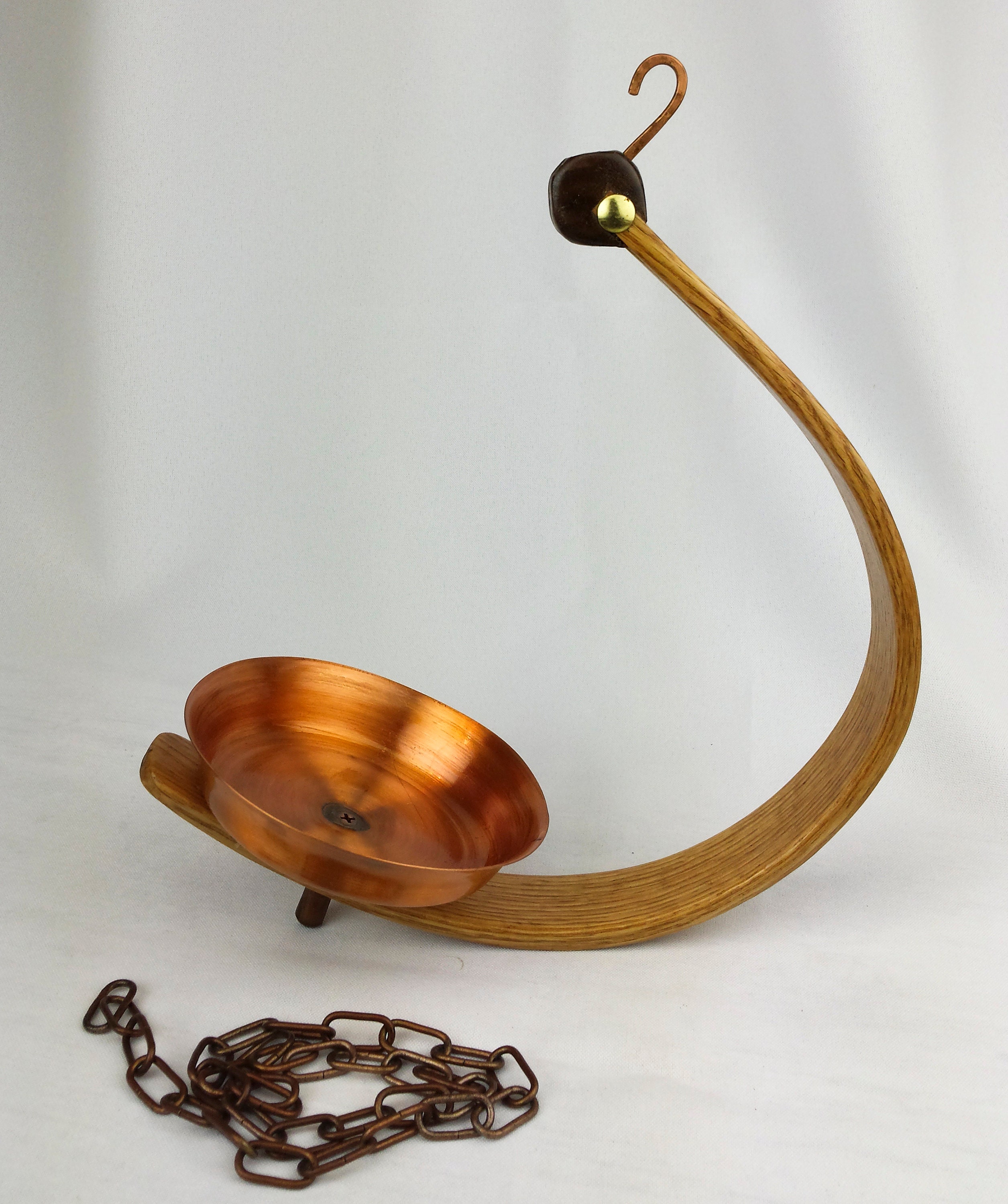 Small Bentwood Indoor Plant Hanger with Copper Dish and Etsy