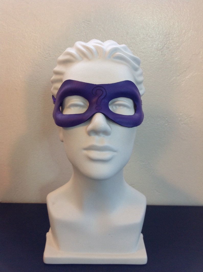 Riddler Handmade Leather Mask - Etsy