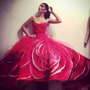 red rose gown