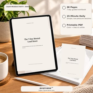 The 7-Day Mental Load Reset: Printable Self-Care Workbook