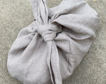 Linen Bento Bag: Reusable Origami Lunch Bag, Eco-Friendly Gift Wrap
