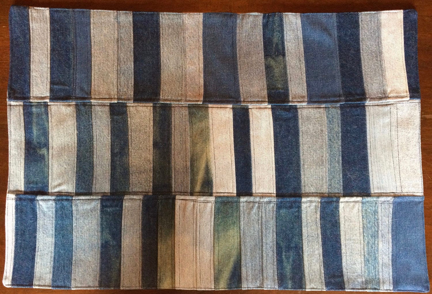 Jean Tag Rug Recycled Denim Patchwork Floor Mat: Blue Jean Rag Rug (23x16) - Etsy