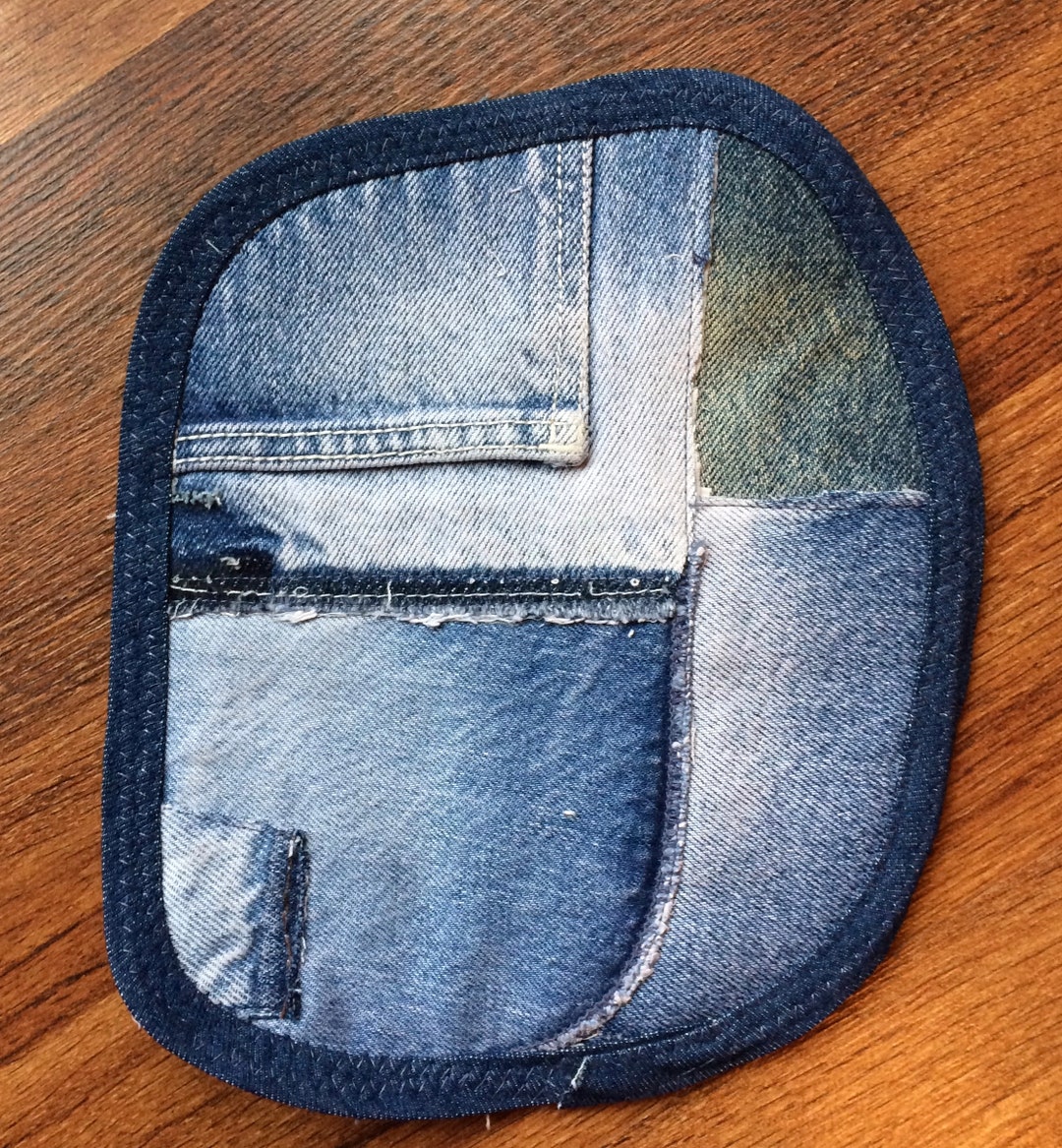 Denim Pot Holder Denim Pocket Pot Holder Kitchen Hot Pads Etsy