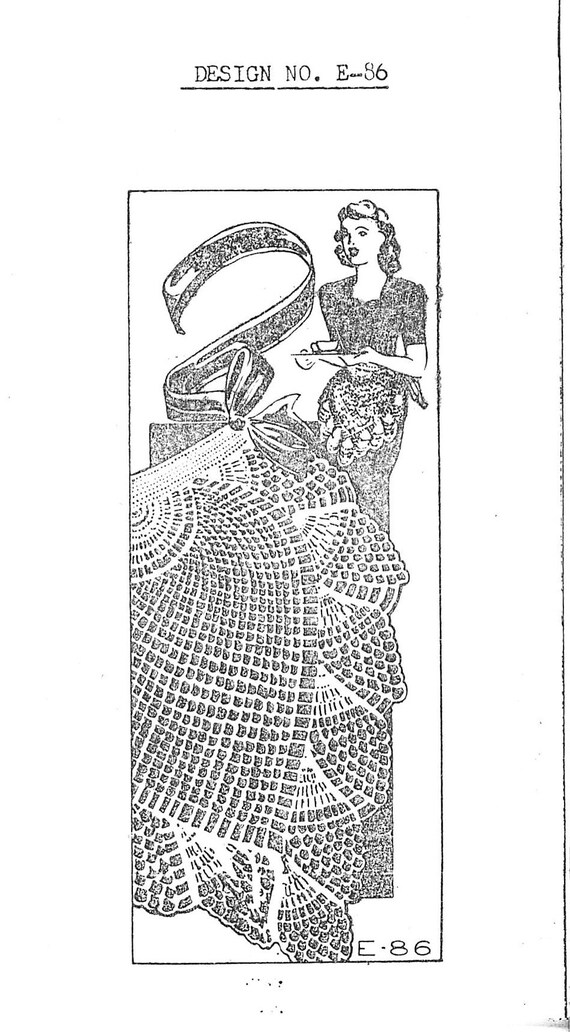Vintage Kitchen Apron Crochet Pattern ~ 1940s