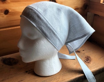 Bandana Headscarf, Linen Bandana, Chemo Headscarf, Linen Headscarf, Triangle Headscarf, Bandana Scarf, Hair Covering, Boho Bandana