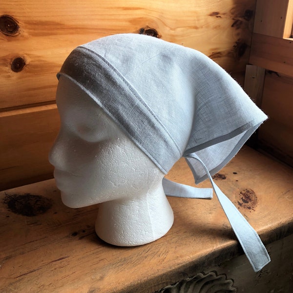 Bandana Headscarf, Linen Bandana, Chemo Headscarf, Linen Headscarf, Triangle Headscarf, Bandana Scarf, Hair Covering, Boho Bandana