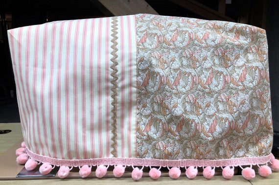 Sewing Machine Cover, Dust Covers, Appliance Covers, Multi Print Sewing  Machine Cover, Sewing Machine Dust Cover, Pink Pom Poms 