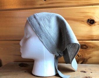 Bandana Headscarf, Linen Bandana, Chemo Headscarf, Linen Headscarf, Triangle Headscarf, Bandana Scarf, Hair Covering, Boho Bandana