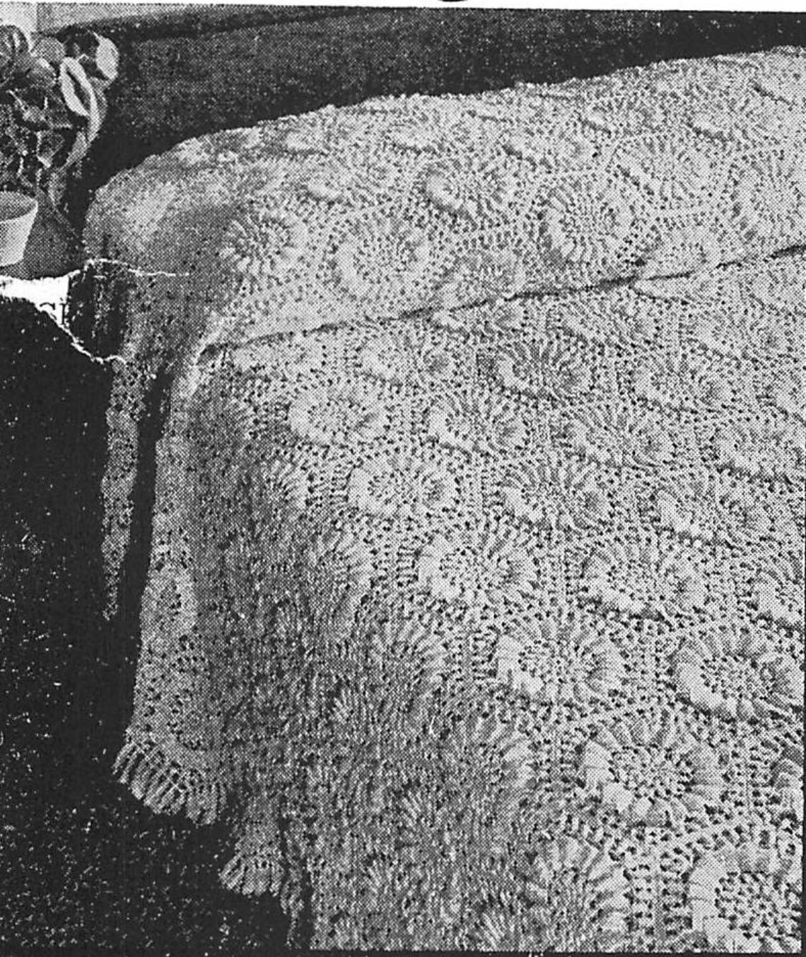 Vintage Crochet Pattern Lace Bedspread Home Decor Crochet Etsy