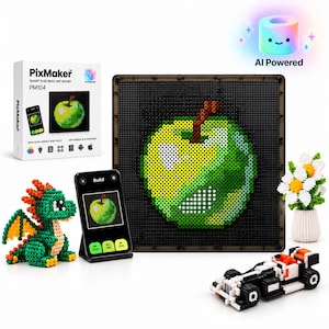PixMaker PM52 Smart LED Fuse Bead Board, App-Guided Pixel Art (2.6mm Beads)