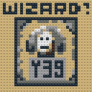 Den förlorade trollkarlens mosaikkit: Beige film- och TV-inspirerad väggkonst, 25 x 25 cm