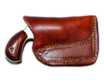 Leather Pocket Holster for NAA 22 Mag (1 1/8 or 1 5/8 barrel)